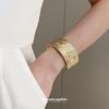 Minimalist Metal Grid Bracelet - European & American Fashion Niche, High-end Style Hand Jewelry