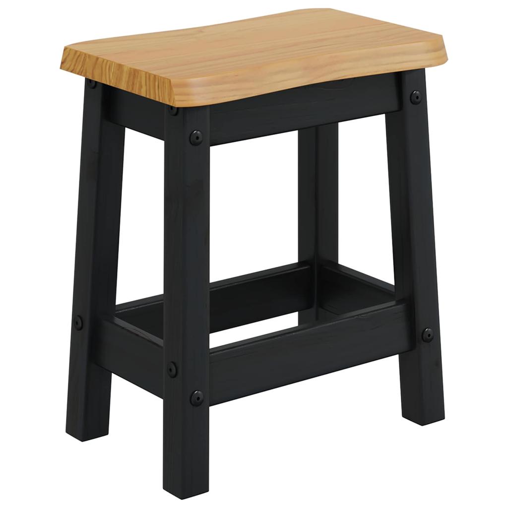 VidaXL Bar Stool EKAI 2 pcs Black 40 x 29 x 45.5 cm