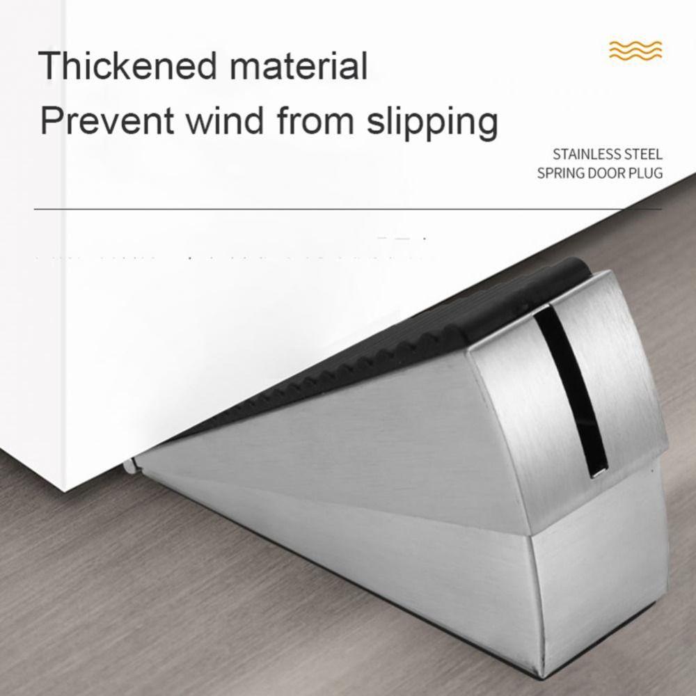 Heavy Duty Door Stop Wedge Stainless Steel Floor Doorstop Spring Door Stopper  Door Bottom