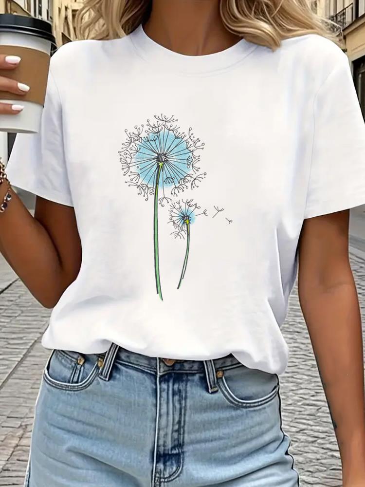 (Asian Size) Tee Top sweet letter style trend Print Women Woman Fashion Clothing Short Sleeve T Shirt  Female Graphic T-shirts