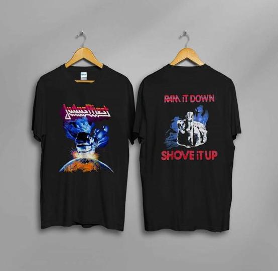 

Vintage T-shirt 1980s Judas Priest Ram It Down Shove It Up M