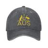 Australia Kangaroo and Emubird Baseball Caps Vintage Distressed Denim Aus Aussie Snapback Cap for Unisex Women Outdoor Soft Hat