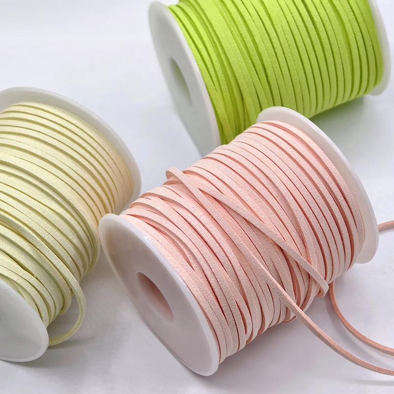 3mm 40m Leather Rope Floral Bouquet Wrap Ribbon for DIY Gift Packaging and Handmade Crafts Apparel Sewing Supplies