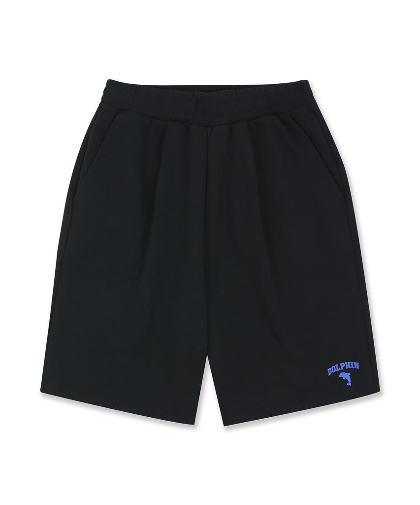DOLPHIN WAVE APPAREL [Set] Dolphin Chain Embroidery Short Sleeve T-Shirt + Single Pleat Sweat Shorts (Type B)