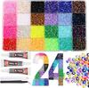 40-komorowe Rhinestones z Żywicy w Kolorach AB, Mieszane 3mm do Zdobienia Paznokci, Etui na Telefon i Ubrań DIY