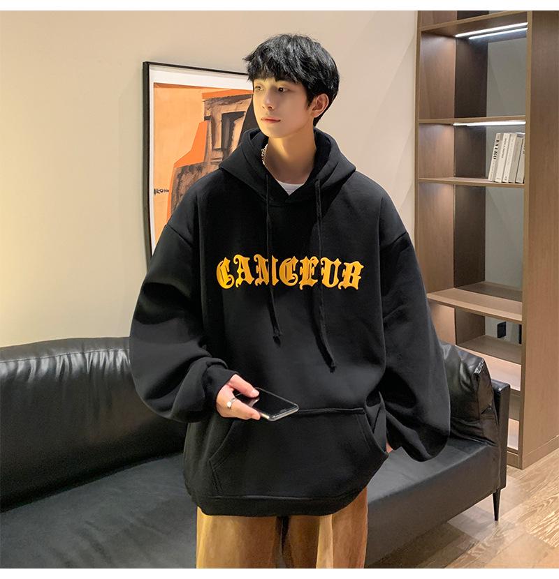 Men's Plus Size Fleece-Lined Hooded Sweatshirt - Street Style Autumn/Winter Outerwear