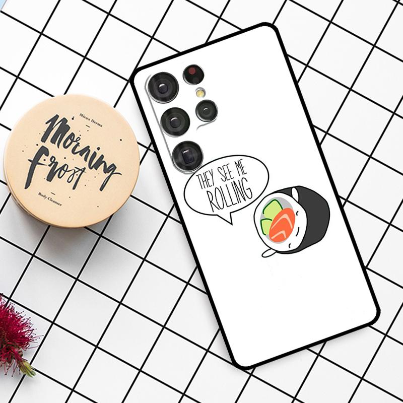 Sushi Food Case For Samsung Galaxy S24 FE S20 FE S21 S22 S23 S24 S25 Ultra S9 S10 S25 Plus Phone Cover