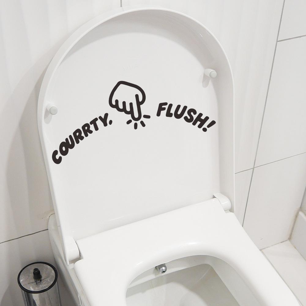 Einfache Geste Badezimmer WC Aufkleber Dekorative Wandaufkleber