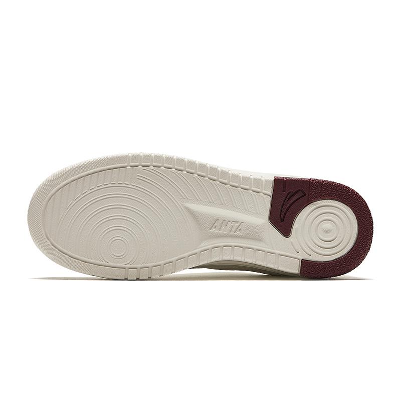 Anta Lightweight White Sneakers Height Increasing Lightweight Low-Top Skateboard Shoes Women's Bright Red Sneakers 922438010-1