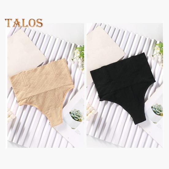 2 Pcs Women Thong High Waist Tummy Control Butt-uncovered One-piece Moulding Good Breathability Elastic Quick-drying Posture Correction Briefs Female