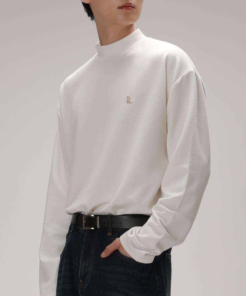 Dibellobeu Essential Semi-Overfit Mock Neck Knit