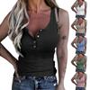 Women Vest Solid Color Ribbed Spring Summer Slim-fitting Breathable T-shirt for Party