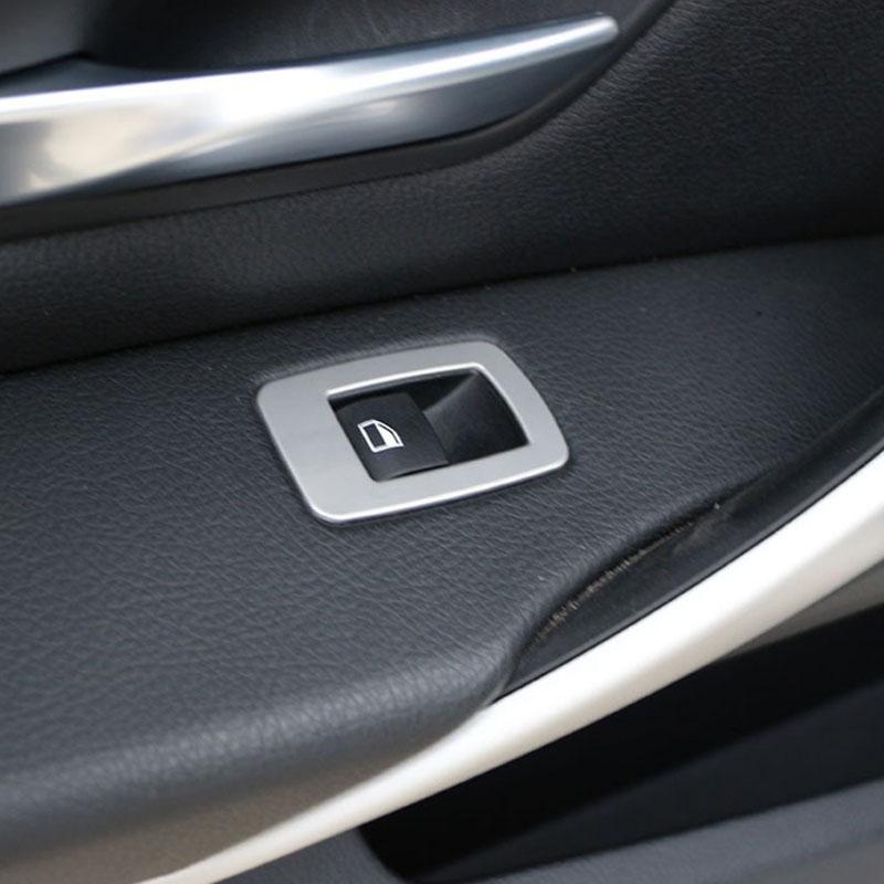 4Pcs/Set for BMW F30 F34 320 328I GT 2013-2016 Stainless Steel Interior Car Door Window Switch Cover Trim Sticker