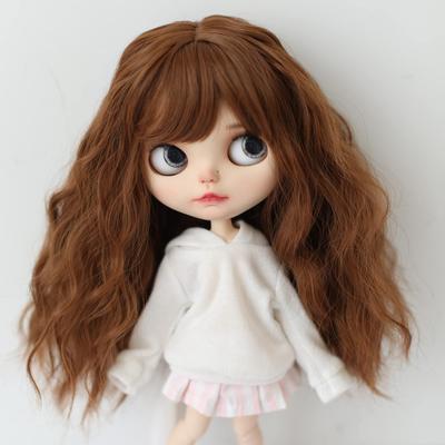 Linfairy 9-10 Inch Doll Long Curly Wig 69 (Brown)