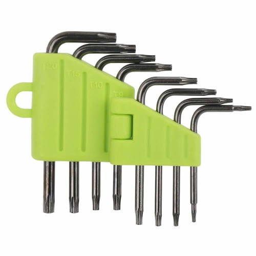 Torx Screwdriver T6 T8 T9 T10 T5 Hexagonal Star Screwdriver with Magnet Hex Lobe Torx Wrench Set L Type Compatible with Tamper-proof Screws Set of 8 P
