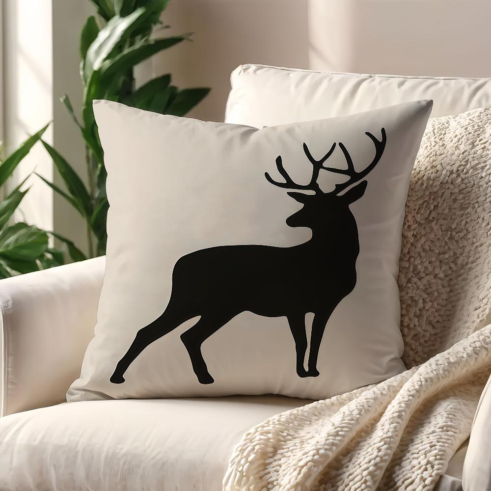 DDeer Silhouette Cushion Cover For Pillow Printing Sofa Decoration Home Car Room Coffee Shop Office Nordic Simplicity