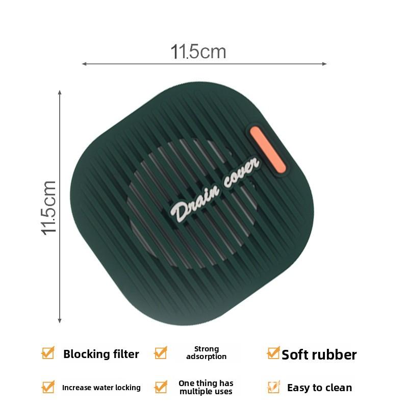 Kitchen Filter Screen Floor Drain Cover Filter Screen Bathroom Hair Blocking Large Soft Rubber Floor Drain Filter Toilet Sewer