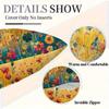 1pcs Long Decorative Throw Plush Cushion Cover with Zipper Double-sided Printed Painted Floral Accent for Home Decor