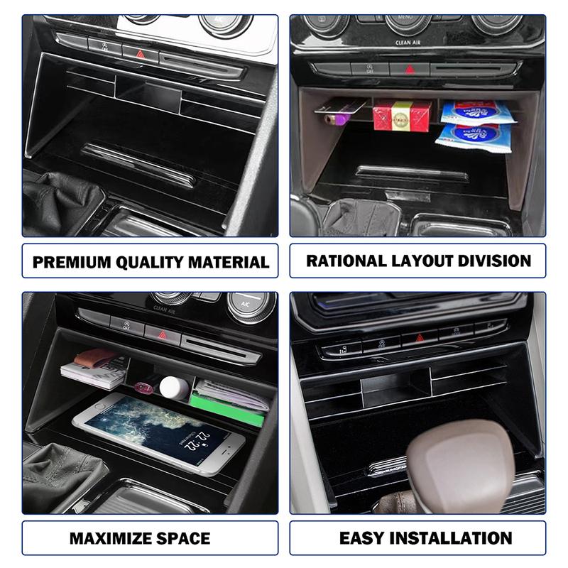 Center Console Organizer for VW Atlas and Cross Sport 2018 Accessories, Ert Tray Armrest Storage Box