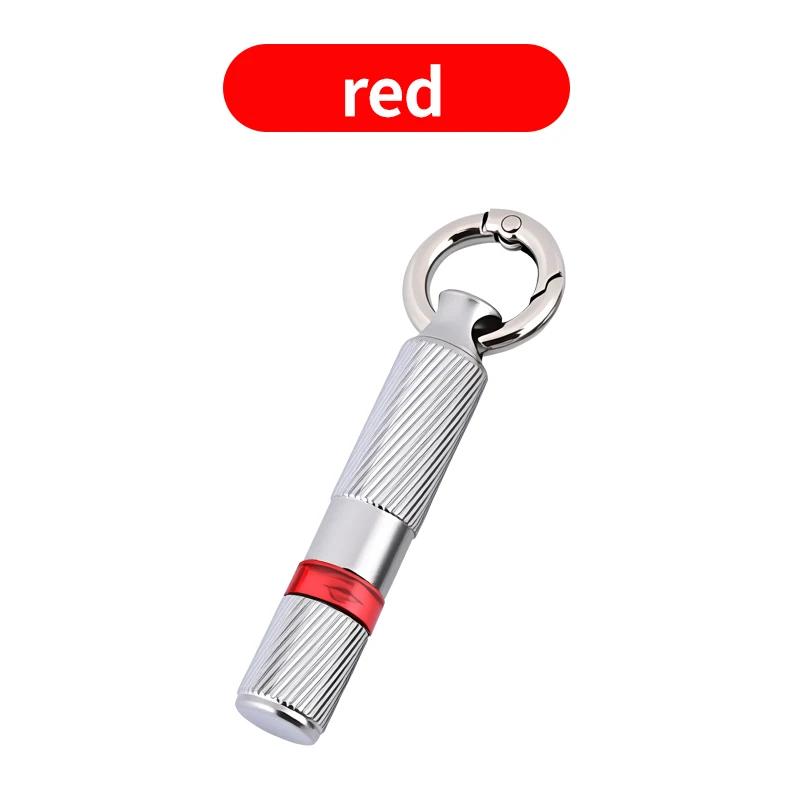 Anti-Static Keychain Car Body Static Eliminator Discharger Antistatic Rod Portable Keychain Eliminator with Led Light Detection красный