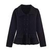Double-Breasted Sweater Coat: European & American Style Women's High-End Fashion