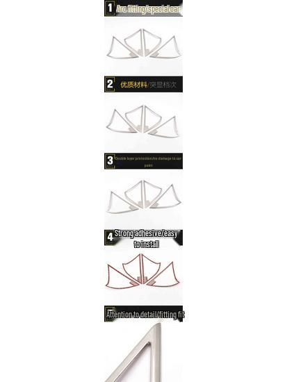 GL6 Speaker Box Bright Ring & Stainless Steel Door Speaker Cover Decorative Sticker - Car Interior Accessories.