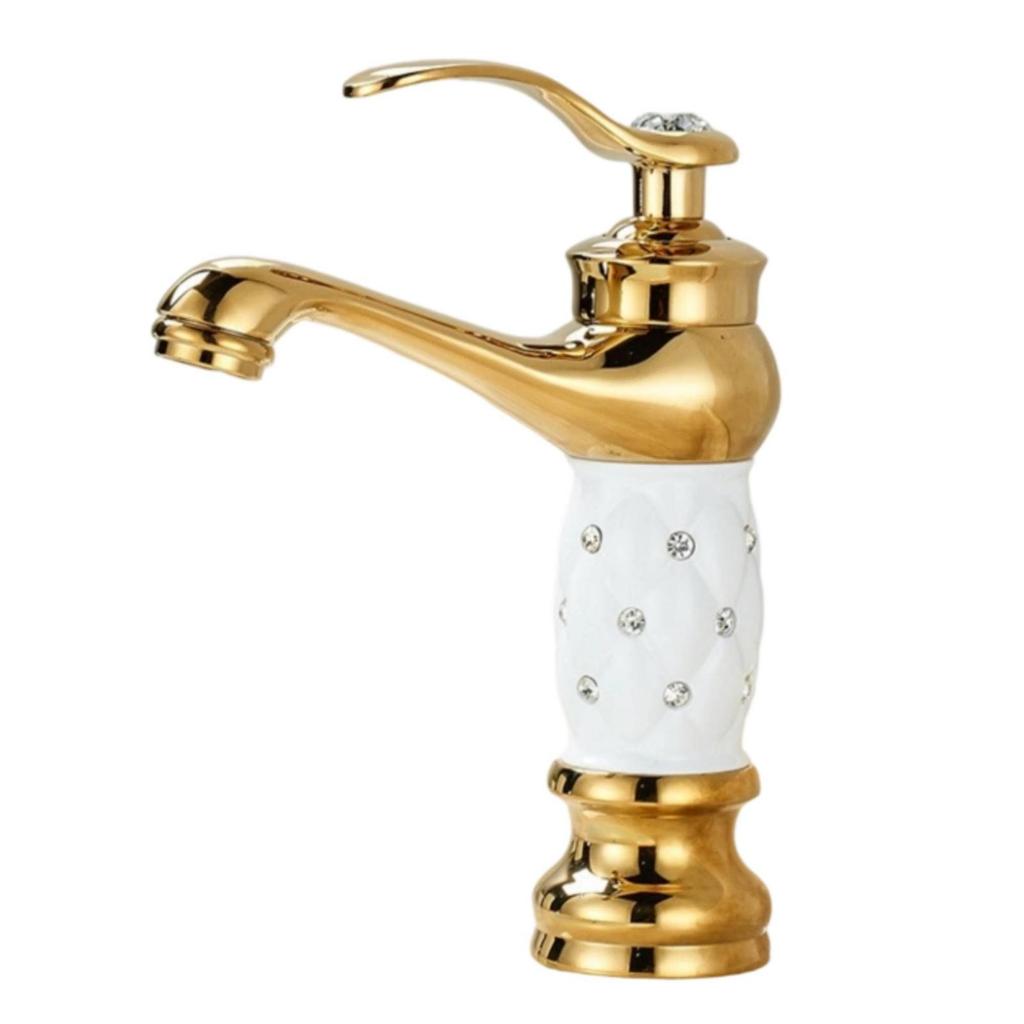 Single-Handle Bathroom Faucet Classic Sink Tap Curved for Vanity