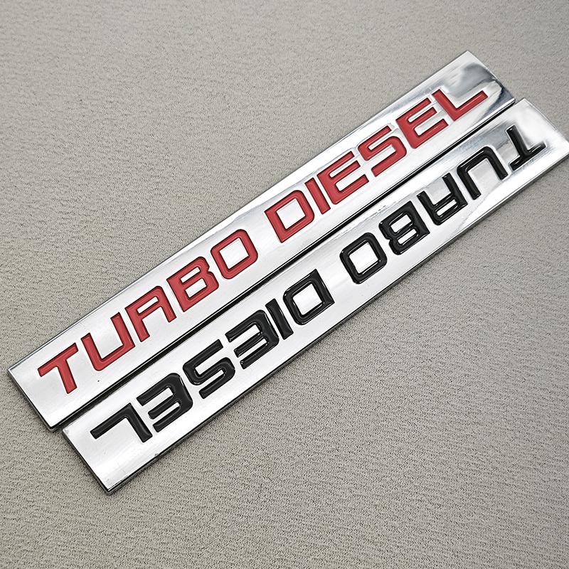 3D Chrome Metal Rear Trunk Car Badge Logo Turbo Diesel Emblem Sticker RAM 2500 Body Decal Adhesive Car Body Accessories