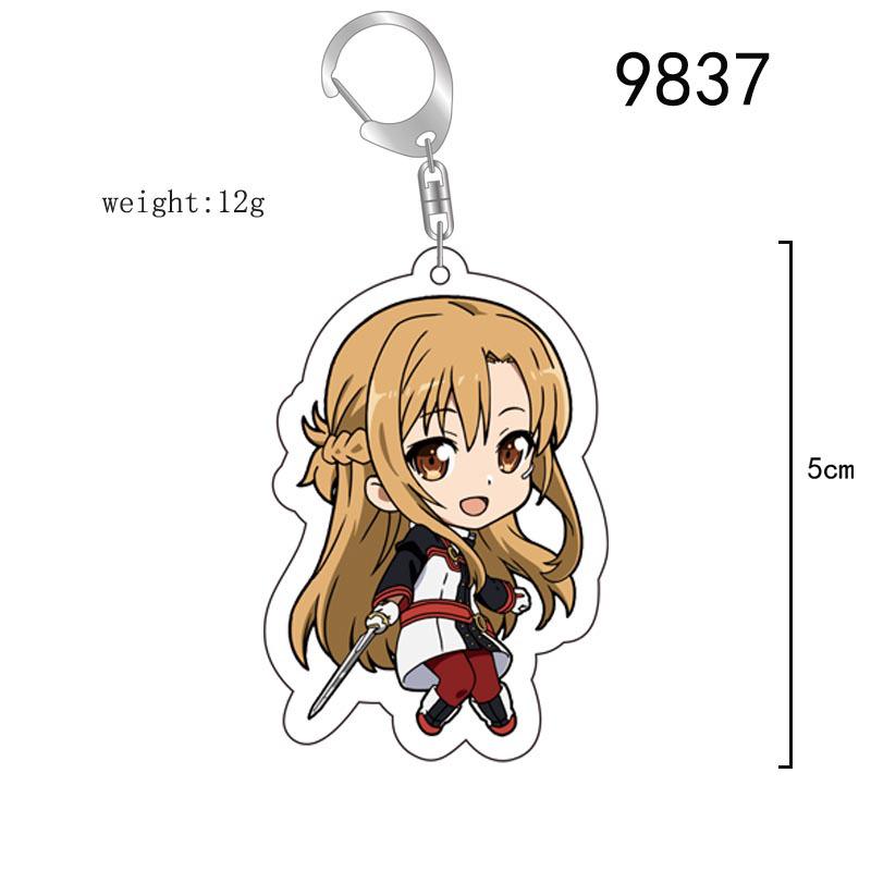 Sword Art Online Acrylic Keychain: Asuna, Sinon, Kirito Anime Charm