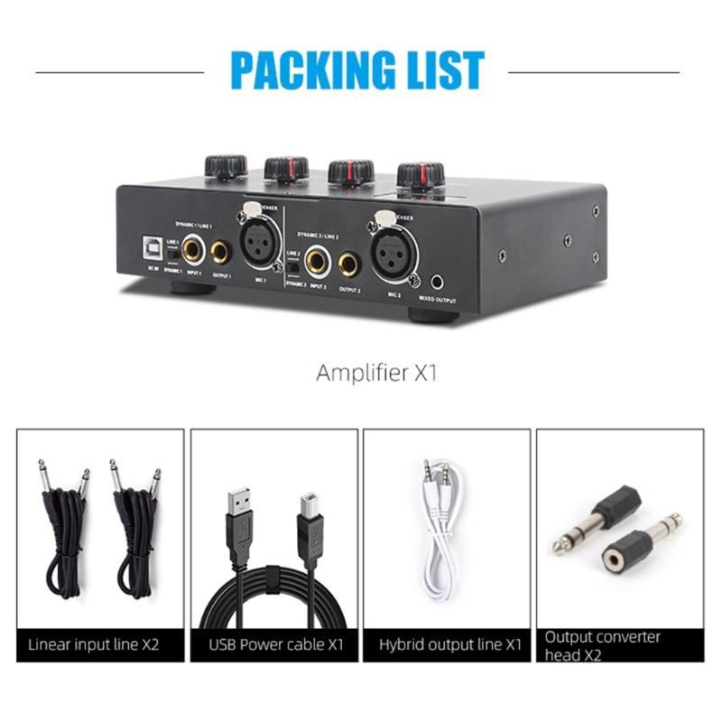 2 Input Mic Booster Double Channel Microphone Pream for Clear Sound Widely Used For Guitars and Keyboards