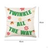 Christmas Pillow Cover Decorative Pillowcases Creative Square Cushion Case for Holiday