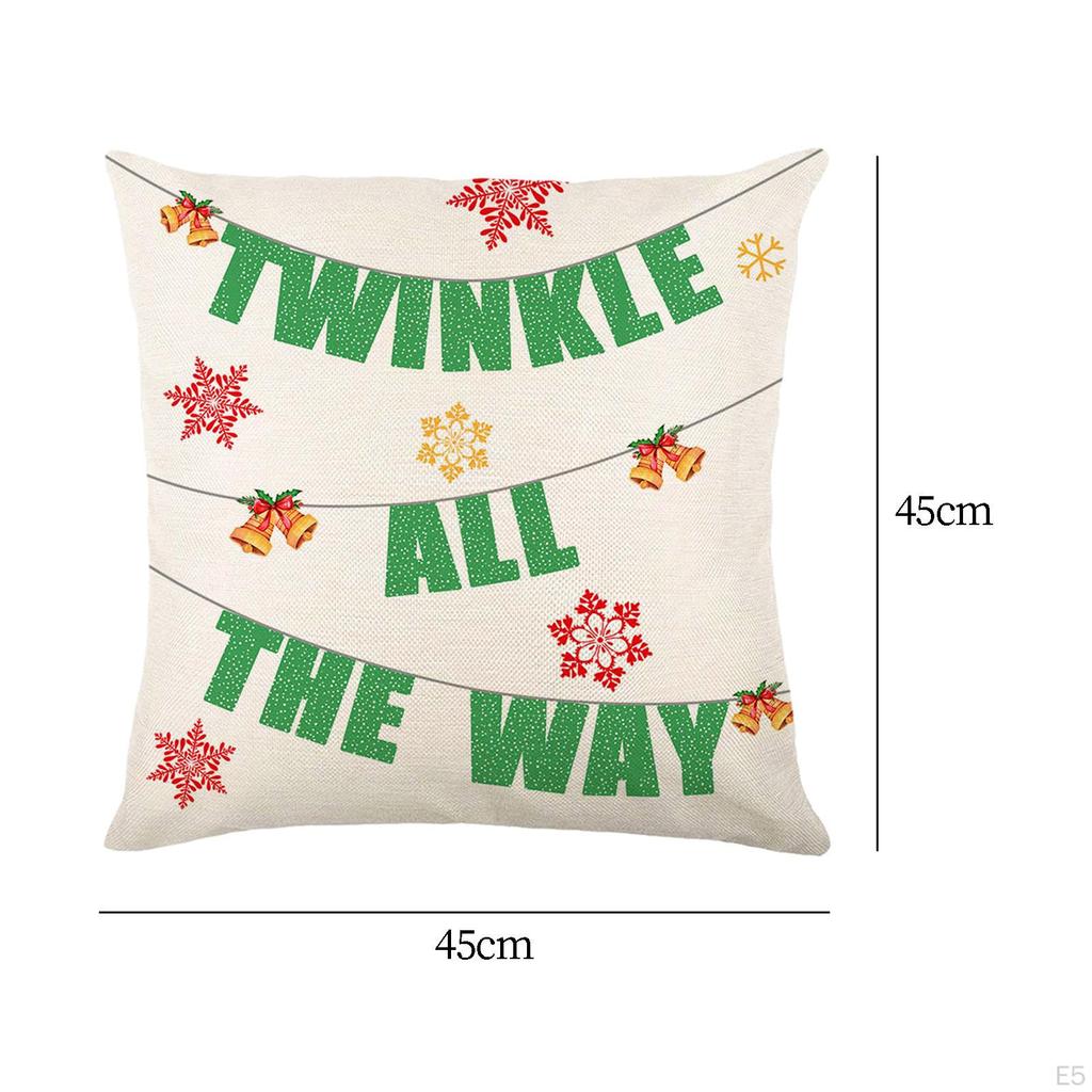 Christmas Pillow Cover Decorative Pillowcases Creative Square Cushion Case for Holiday