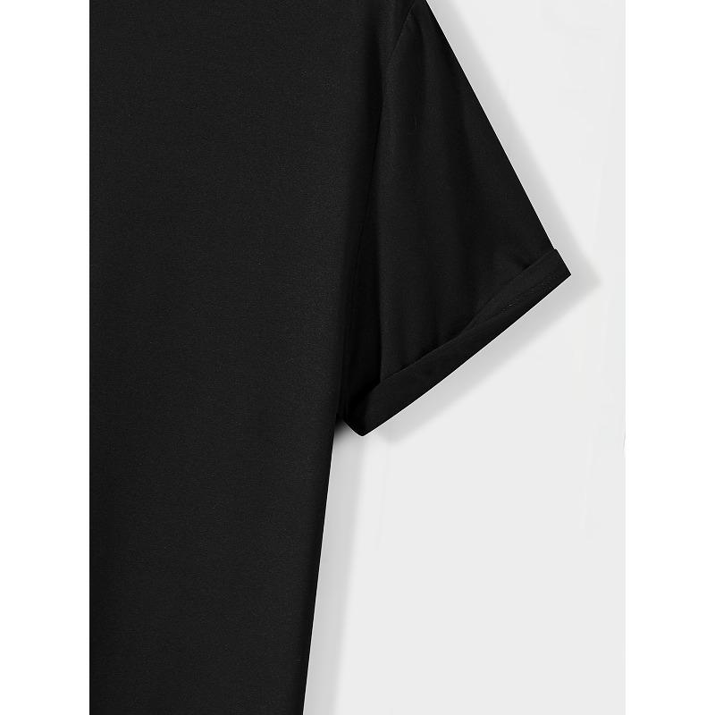 European Sizes Men'S Casual Short-Sleeve Round Neck T-Shirt