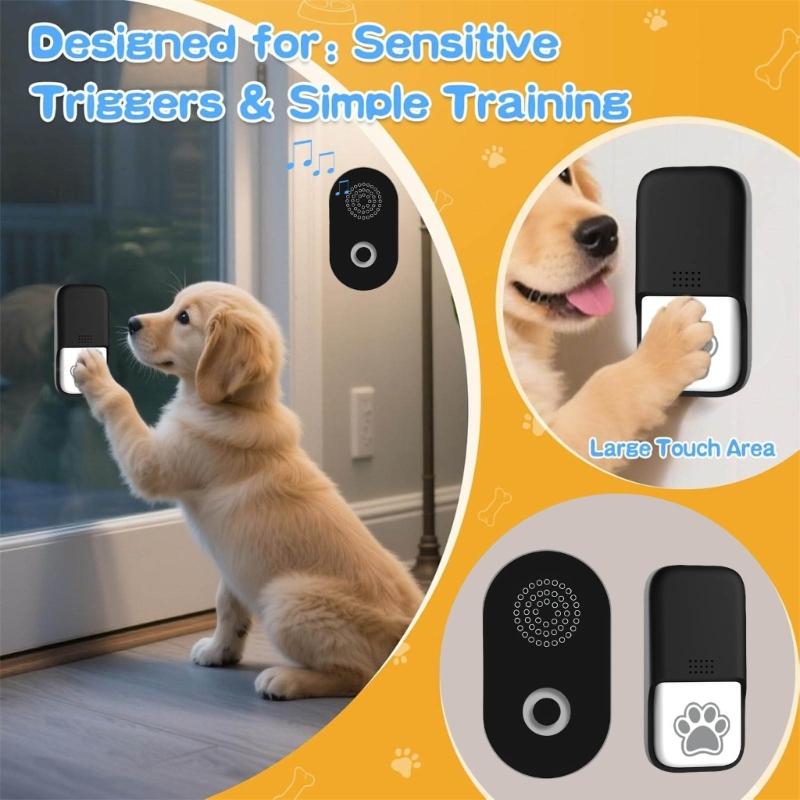 Smarted Pet Wireless Doorbell Plugs Loud Sound Strong Signal Penetration Potty Training Dog Doorbell For Home Office