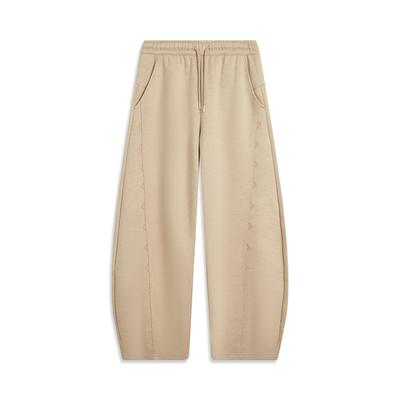 Li Ning Sports Trend Series Loose Logo Knitted Sweatpants Women Bottoms AKLV912-3