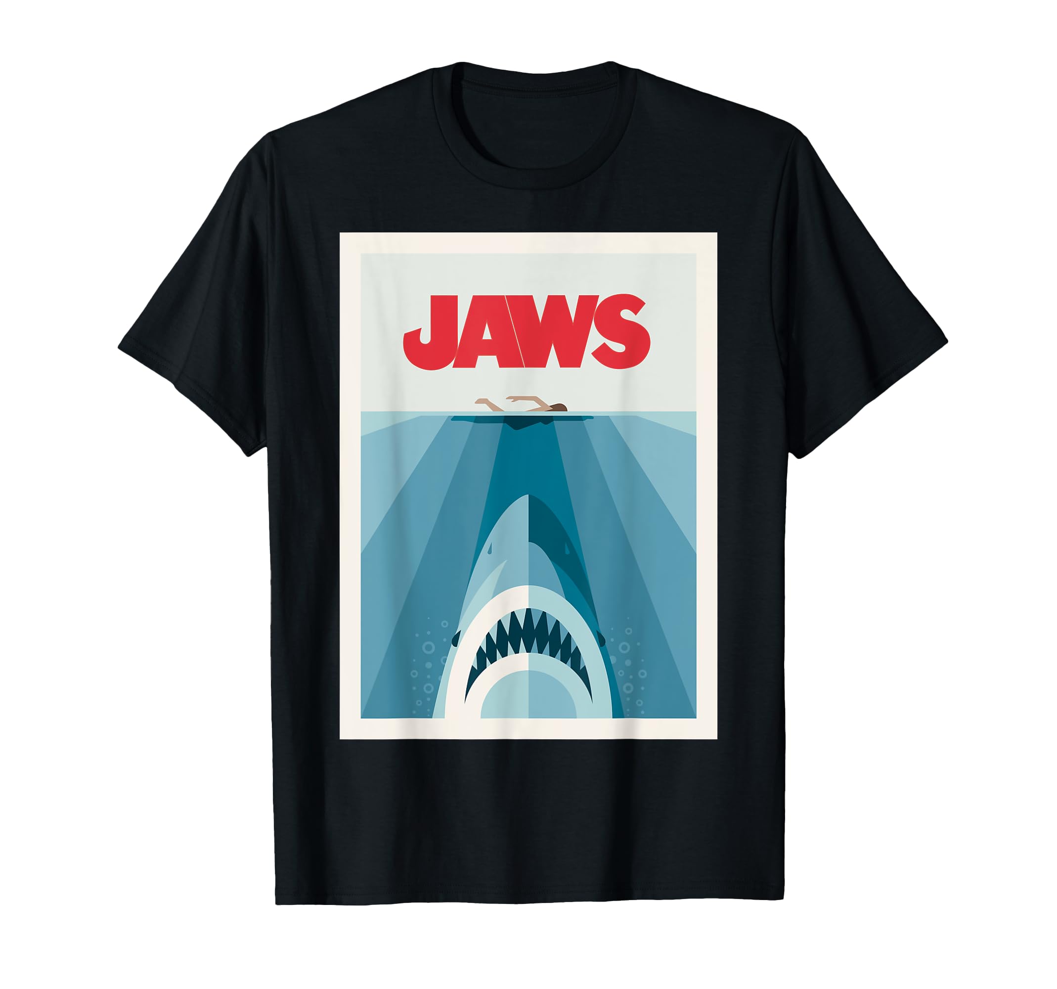 

Челюсти 50-летний юбилей Постер Векторная футболка спереди и сзади