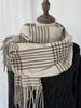 Women Winter Knitted Scarf Headscarf Ladies Men Casual Preppy Classic Plaid Tassel Scarve Mujer Male Wrap Shawl New Unisex Lover