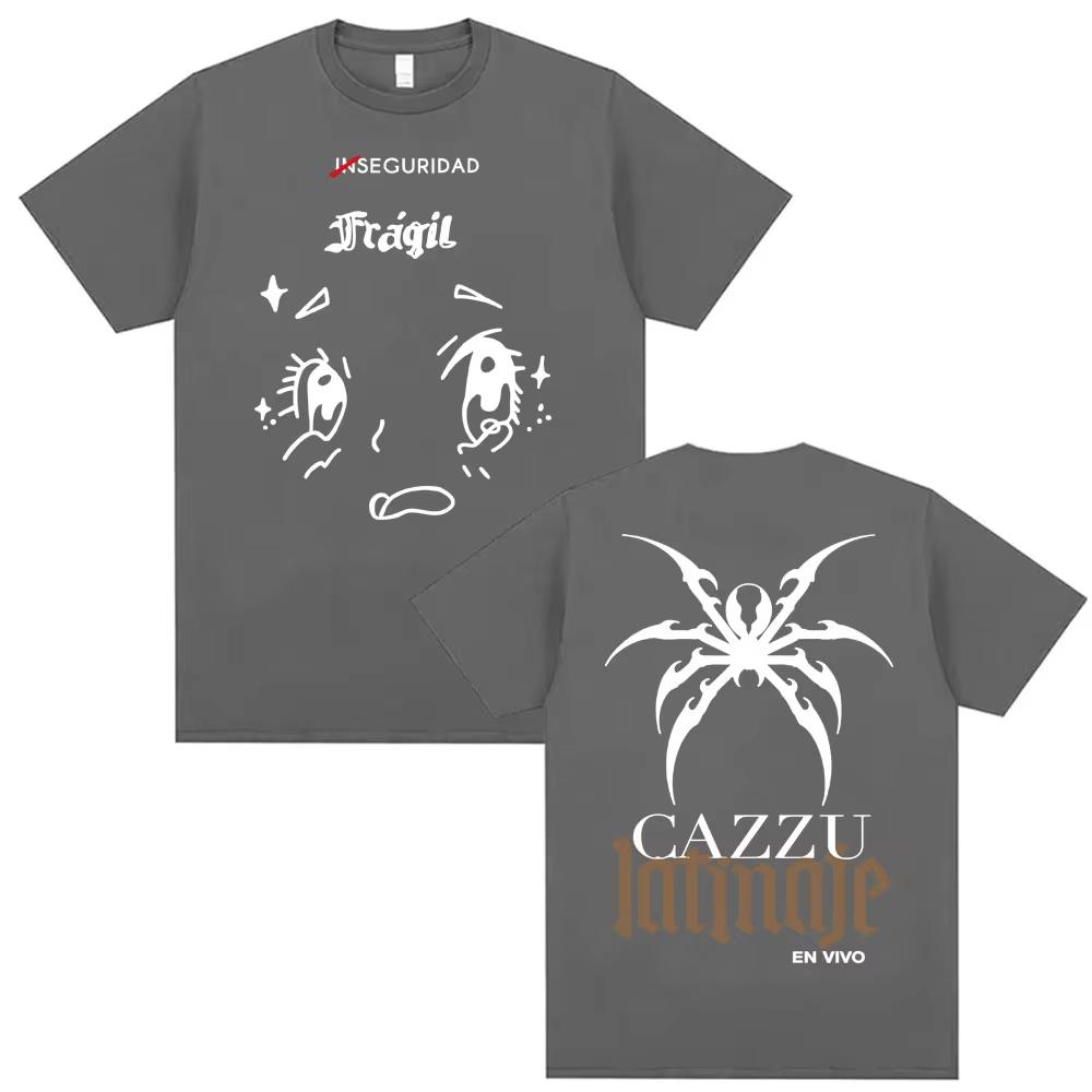 Singer CAZZU Latinaje Album 2026 Graphic T Shirts Men Women Clothing Harajuku Vintage Tshirt Casual Cotton Y2k