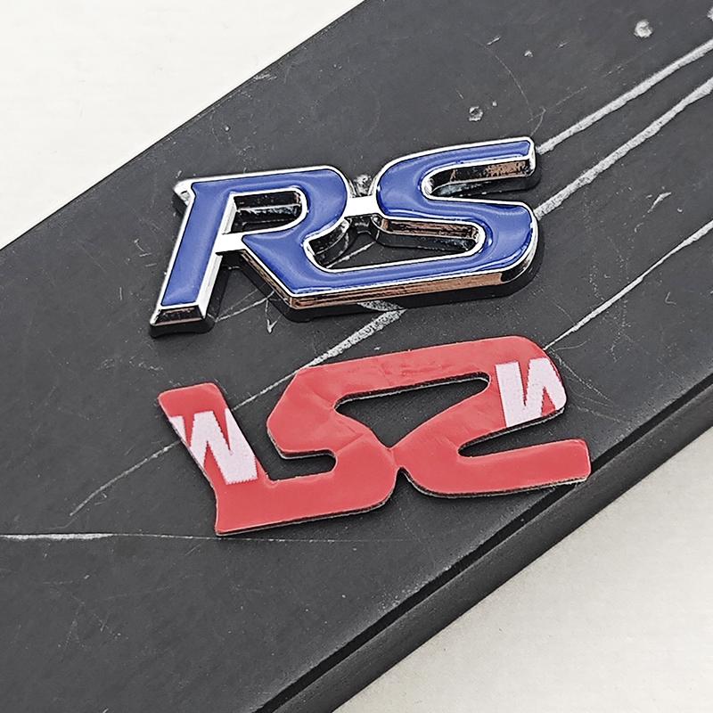 3D Metal Car Steering Wheel Emblem RS Logo Sticker Badge Decals For Honda Civic Accord HRV CRV Jazz City Pilot Fit Accessories