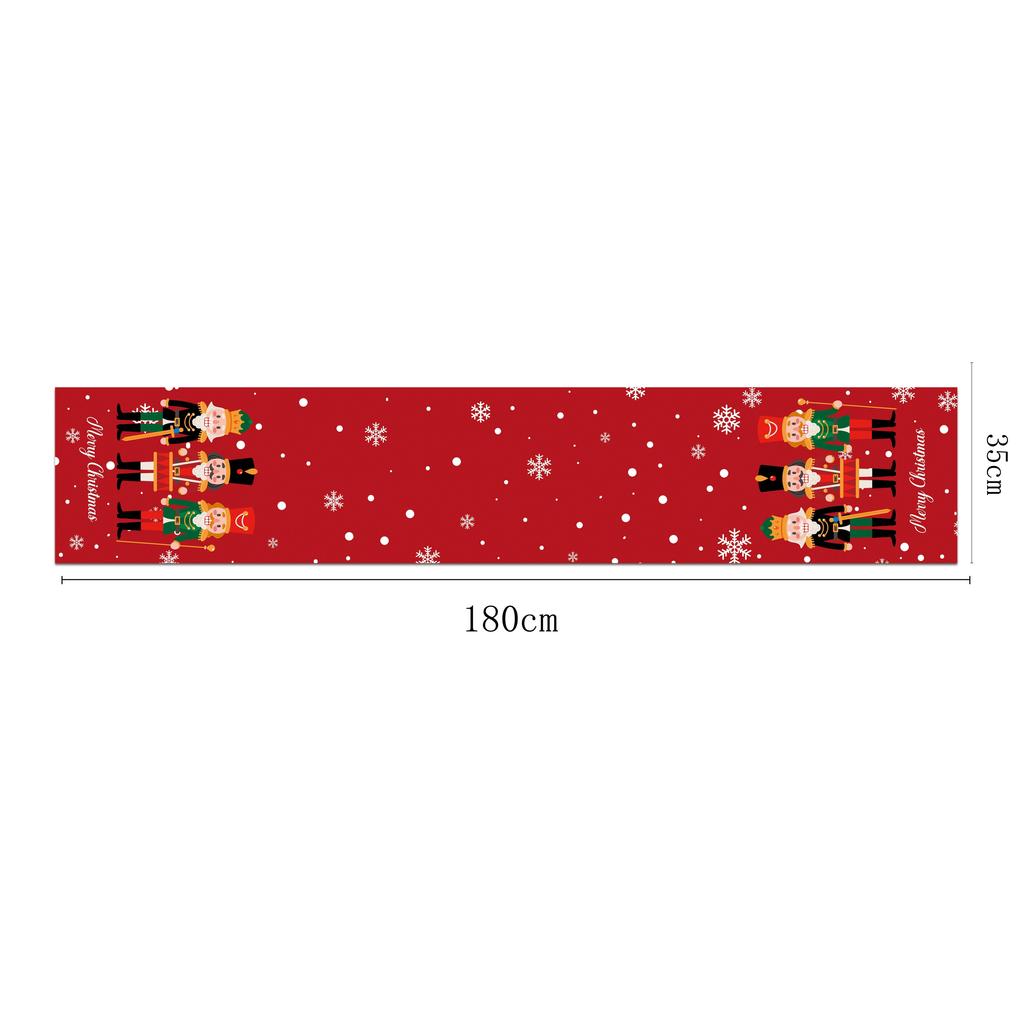 180CM Christmas Tablecloth Polyester Rectangular Snowflake Table Cover For Christmas Navidad Dinner Table Decoration Supplies