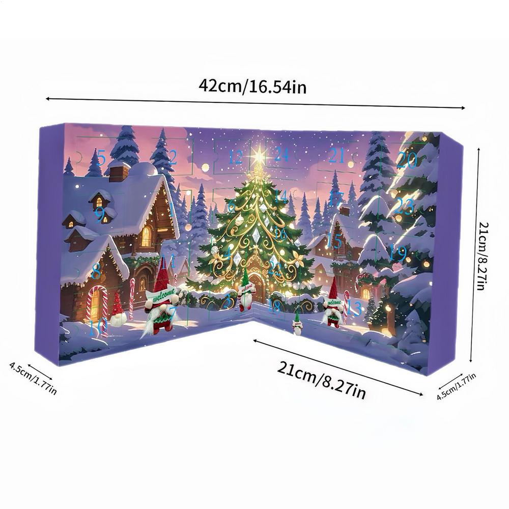 

2025 Christmas Plush Faceless Gnome Doll Pendants Natal Navidad Countdown Calendar Gift Box for Window Entryway Decoration 42x21x4.5cm