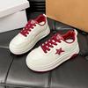 2025 spring and autumn popular star board shoes women's new student sports and leisure shoes ins versatile platform white shoes