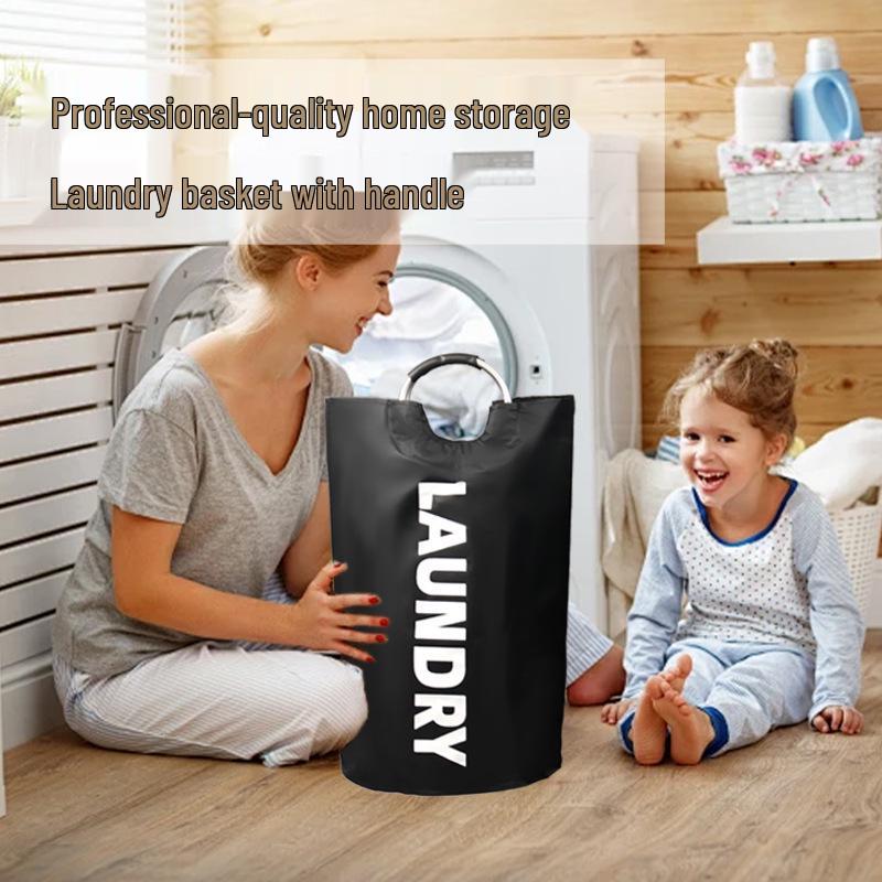 Portable Aluminum Handle Laundry Basket and Recycling Bin