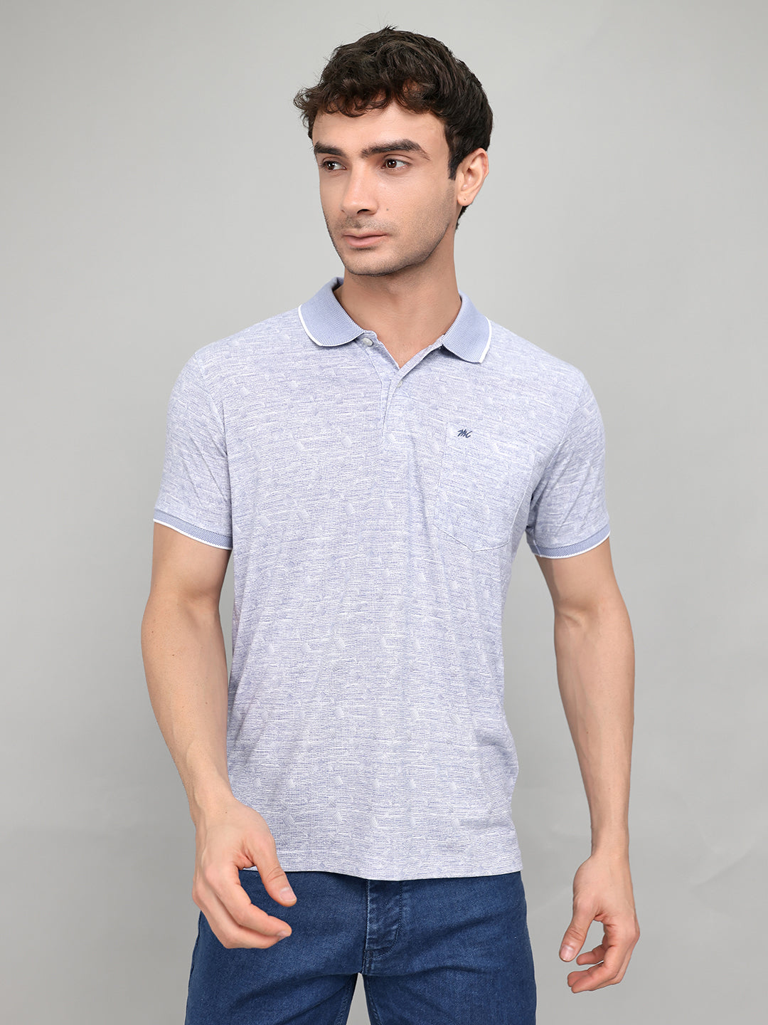 Monte Carlo Men Regular Fit Sky Tshirt M небо