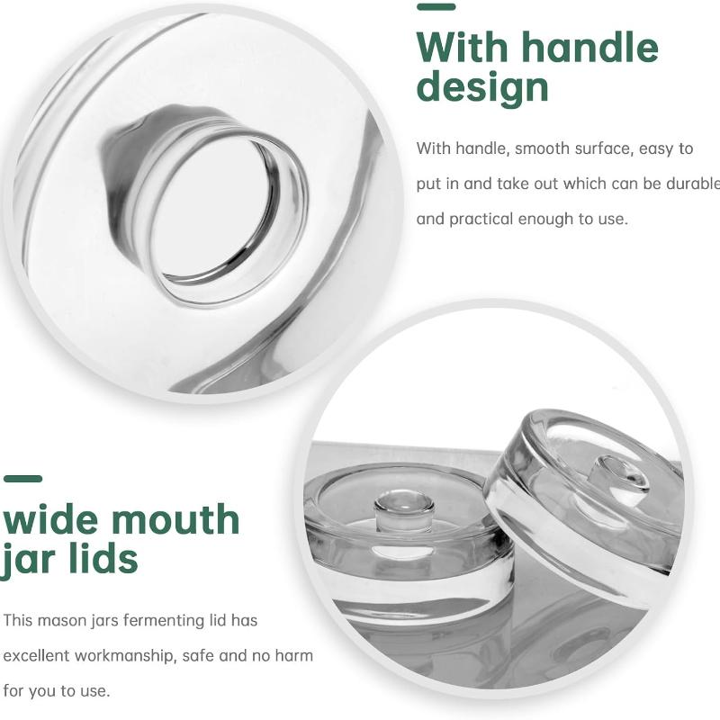 1/2 Pack Glass Fermentation Weight, Easy Grip Pickling Glass Weight for Home Brewing, Pickling, Fermented Fruits, Sauerkraut
