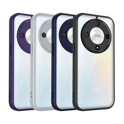 Honor Magic 8 Lite Hülle Luftkissen Stoßfest Silikon Bumper Klare Matte Rückseite Hart Handyhülle für Honor Magic 8 Lite 5G