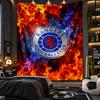 Wandbehang Wandteppich Rangers FC Druck Stoff für Wohnzimmer Schlafzimmer Heimdekoration