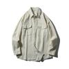 Japanese Retro Corduroy Long-Sleeve Work Shirt Jacket for Men, Autumn and Winter Casual Slim-Fit Foreign Trade Men's Shirt