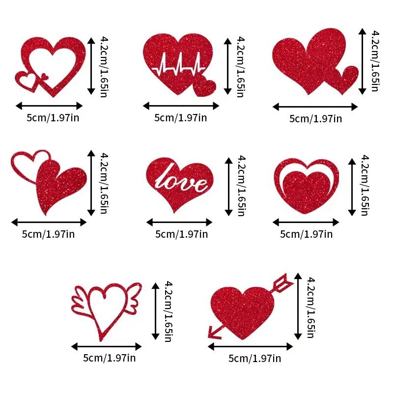 8/24-Piece Heart-Themed Cake Decorations Birthday, Wedding, Party, Valentine's Day Cake Decorations DIY Cake Decorations