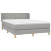 3126645 vidaXL Divan Bed with Mattress Light Grey 140x200cm Fabric